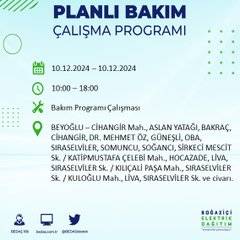 BEDAŞ, 10 Aralık'ta İstanbul'da elektrik kesintisi yapılacak ilçeleri açıkladı 21