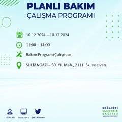 BEDAŞ, 10 Aralık'ta İstanbul'da elektrik kesintisi yapılacak ilçeleri açıkladı 43