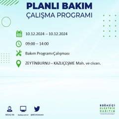 BEDAŞ, 10 Aralık'ta İstanbul'da elektrik kesintisi yapılacak ilçeleri açıkladı 45