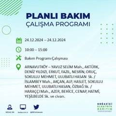 BEDAŞ’tan 24 Aralık için elektrik kesintisi duyurusu 65