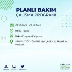 BEDAŞ’tan 24 Aralık için elektrik kesintisi duyurusu 59