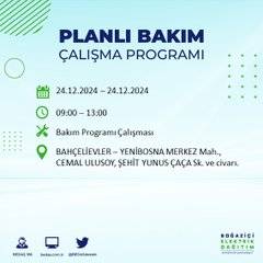 BEDAŞ’tan 24 Aralık için elektrik kesintisi duyurusu 55