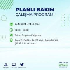 BEDAŞ’tan 24 Aralık için elektrik kesintisi duyurusu 49