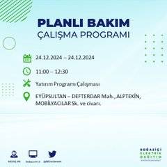 BEDAŞ’tan 24 Aralık için elektrik kesintisi duyurusu 36