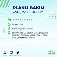 BEDAŞ’tan 24 Aralık için elektrik kesintisi duyurusu 35