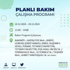 BEDAŞ’tan 24 Aralık için elektrik kesintisi duyurusu 45