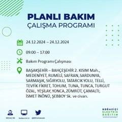 BEDAŞ’tan 24 Aralık için elektrik kesintisi duyurusu 42