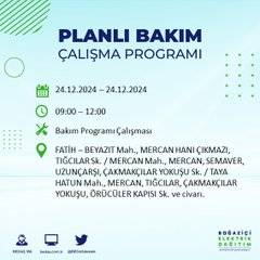 BEDAŞ’tan 24 Aralık için elektrik kesintisi duyurusu 31