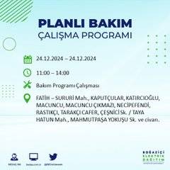 BEDAŞ’tan 24 Aralık için elektrik kesintisi duyurusu 30