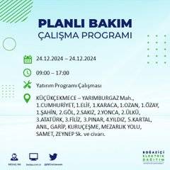 BEDAŞ’tan 24 Aralık için elektrik kesintisi duyurusu 22