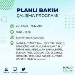 BEDAŞ’tan 24 Aralık için elektrik kesintisi duyurusu 21