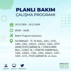 BEDAŞ’tan 24 Aralık için elektrik kesintisi duyurusu 4