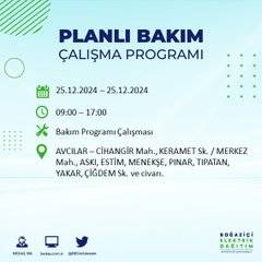 BEDAŞ’tan elektrik kesintisi uyarısı: İşte 25 Aralık Çarşamba günü kesinti yaşanacak bölgeler 35