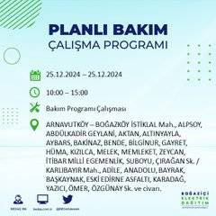 BEDAŞ’tan elektrik kesintisi uyarısı: İşte 25 Aralık Çarşamba günü kesinti yaşanacak bölgeler 43