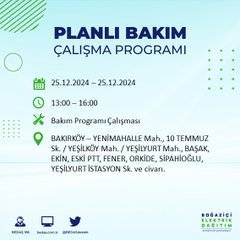 BEDAŞ’tan elektrik kesintisi uyarısı: İşte 25 Aralık Çarşamba günü kesinti yaşanacak bölgeler 31