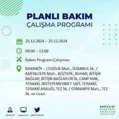 BEDAŞ’tan elektrik kesintisi uyarısı: İşte 25 Aralık Çarşamba günü kesinti yaşanacak bölgeler 32