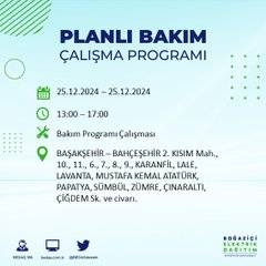 BEDAŞ’tan elektrik kesintisi uyarısı: İşte 25 Aralık Çarşamba günü kesinti yaşanacak bölgeler 25