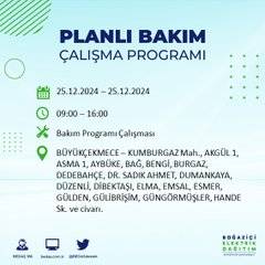 BEDAŞ’tan elektrik kesintisi uyarısı: İşte 25 Aralık Çarşamba günü kesinti yaşanacak bölgeler 21