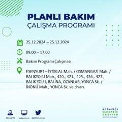 BEDAŞ’tan elektrik kesintisi uyarısı: İşte 25 Aralık Çarşamba günü kesinti yaşanacak bölgeler 16