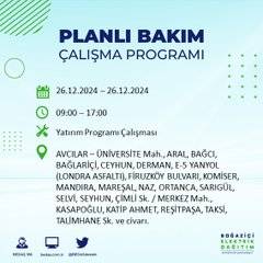 BEDAŞ duyurdu: 26 Aralık’ta İstanbul’da elektrik kesintisi yaşanacak 6