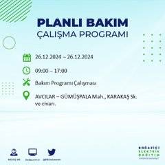 BEDAŞ duyurdu: 26 Aralık’ta İstanbul’da elektrik kesintisi yaşanacak 9