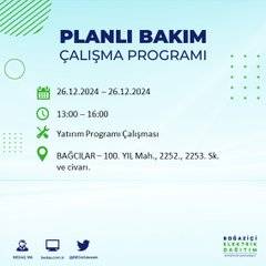 BEDAŞ duyurdu: 26 Aralık’ta İstanbul’da elektrik kesintisi yaşanacak 11