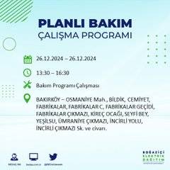 BEDAŞ duyurdu: 26 Aralık’ta İstanbul’da elektrik kesintisi yaşanacak 15