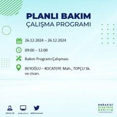 BEDAŞ duyurdu: 26 Aralık’ta İstanbul’da elektrik kesintisi yaşanacak 21