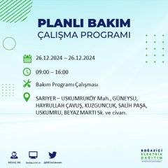 BEDAŞ duyurdu: 26 Aralık’ta İstanbul’da elektrik kesintisi yaşanacak 47