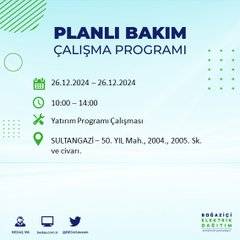 BEDAŞ duyurdu: 26 Aralık’ta İstanbul’da elektrik kesintisi yaşanacak 52