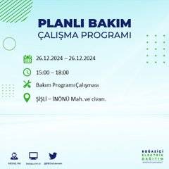 BEDAŞ duyurdu: 26 Aralık’ta İstanbul’da elektrik kesintisi yaşanacak 56