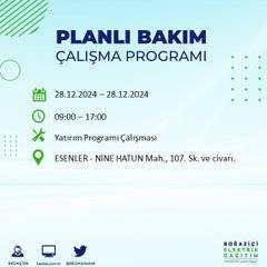 BEDAŞ duyurdu: 28 Aralık’ta İstanbul’da elektrik kesintileri olacak 13