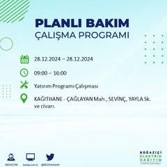 BEDAŞ duyurdu: 28 Aralık’ta İstanbul’da elektrik kesintileri olacak 24
