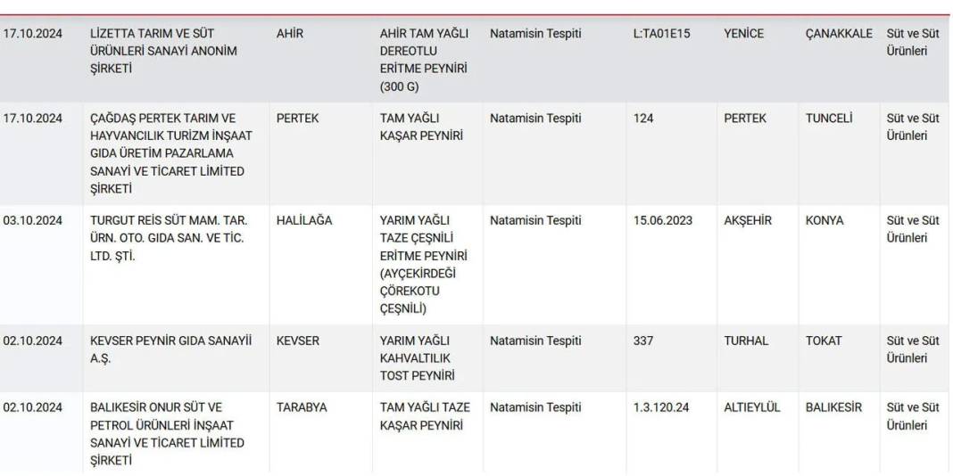 Peynirde büyük tehlike! İşte peynirde taklit ve tağşiş yapan markaların tam listesi 4