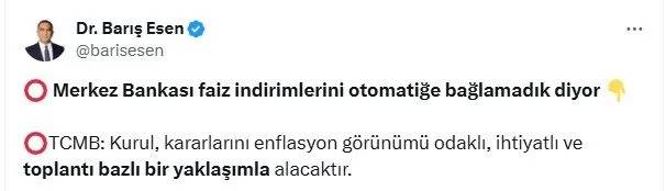 Merkez Bankası faiz indirimini otomatiğe mi bağladı? Faiz indirimine ekonomistlerden tepkiler 5