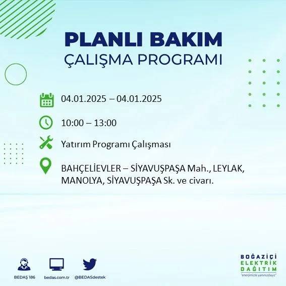 BEDAŞ, ilçe ilçe uyardı, saat verdi: İstanbul'da bugün elektrik kesintisi yaşanacak! 11