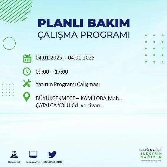 BEDAŞ, ilçe ilçe uyardı, saat verdi: İstanbul'da bugün elektrik kesintisi yaşanacak! 6