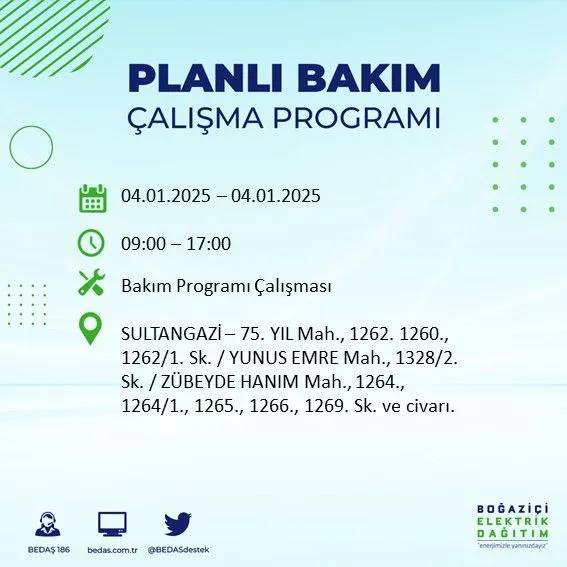 BEDAŞ, ilçe ilçe uyardı, saat verdi: İstanbul'da bugün elektrik kesintisi yaşanacak! 3