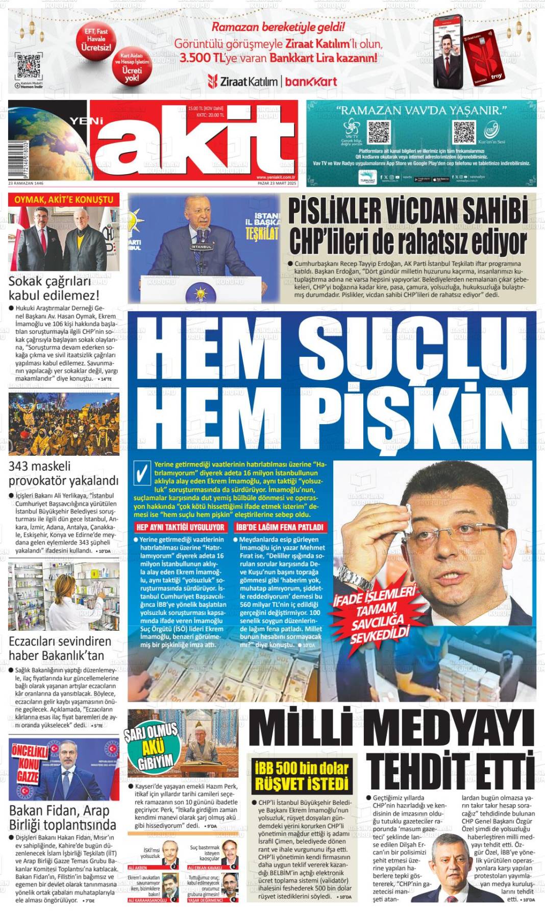 İktidar yanlısı gazeteler mahkemeden önce suçlu ilan etti 11