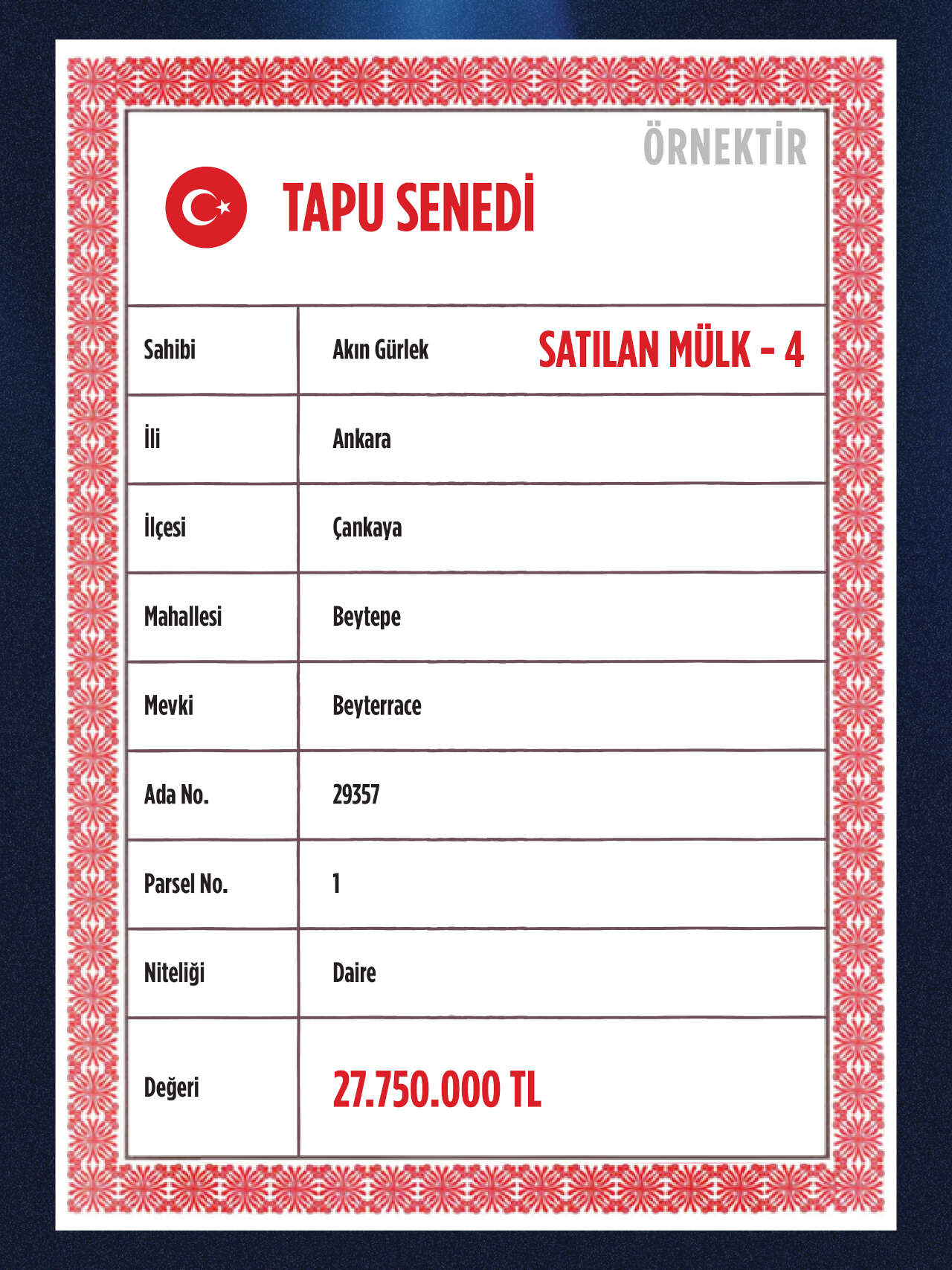 Özgür Özel açıkladı: İşte Akın Gürlek'in mal varlığı 17