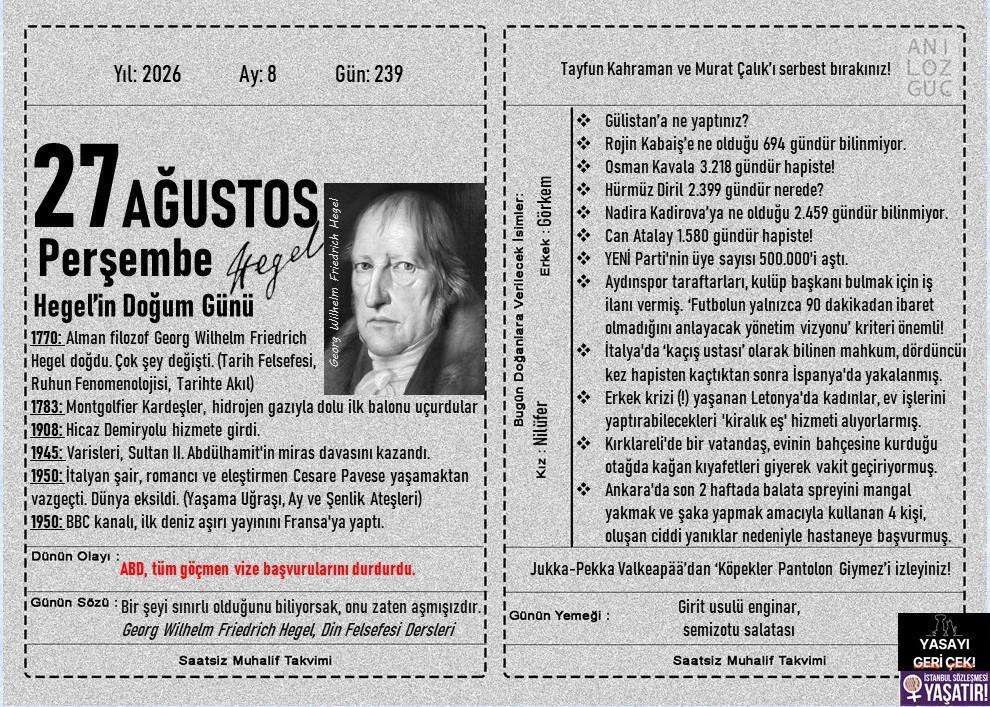 Hegel'in doğum günü 1