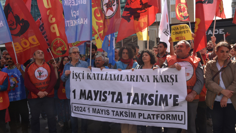 29 işçinin öldüğü eğlence mekanının önünde 1 Mayıs çağrısı