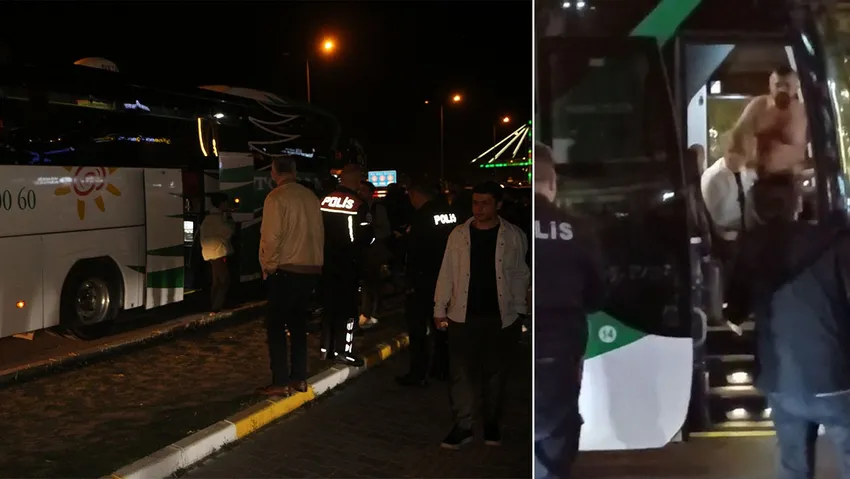 Tokat'ta bir kişi, kırık şişe ile otobüs muavinini rehin aldı