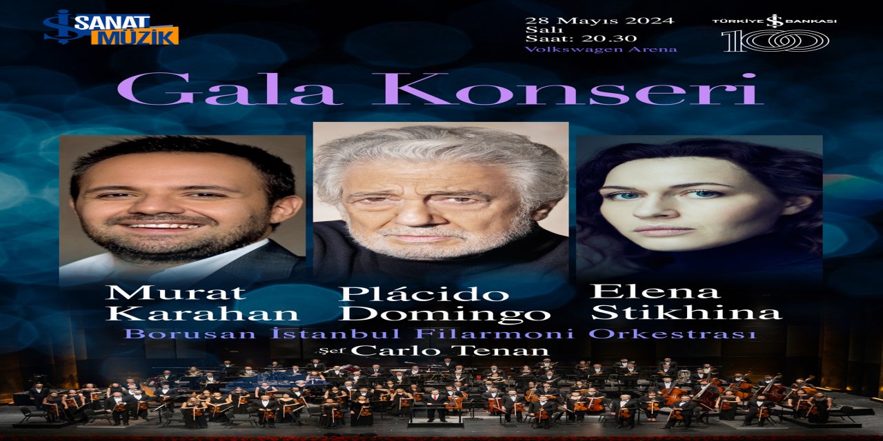 Plácido Domingo, Murat Karahan ve Elena Stikhina aynı sahnede