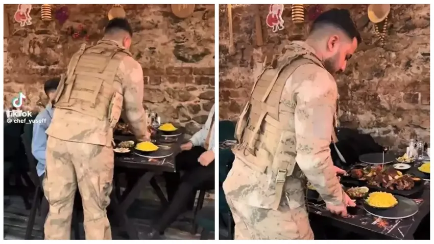 Beyoğlu'nda askeri kamuflaja servis yapan garson tutuklandı