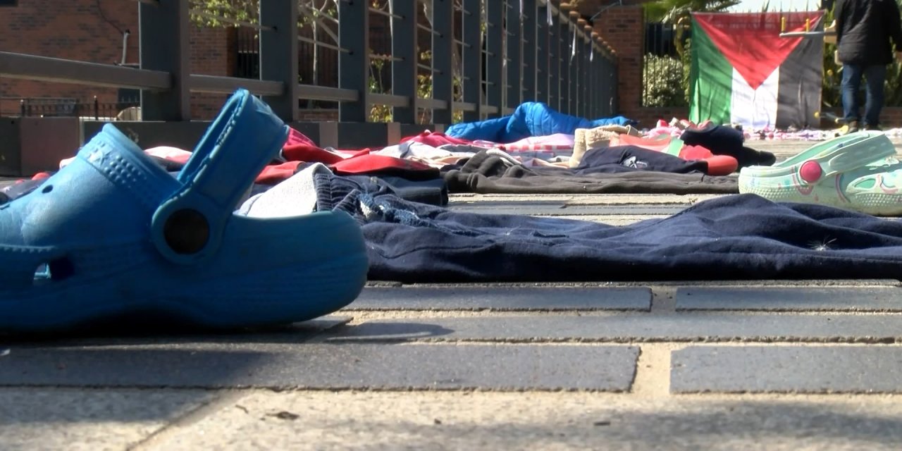 Filistin'de İsrail'in öldürdüğü çocuklar için Beykoz sahilde anneler eylem yaptı