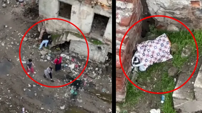 Diyarbakır'da, yeni doğmuş bebek metruk yapıya bırakıldı