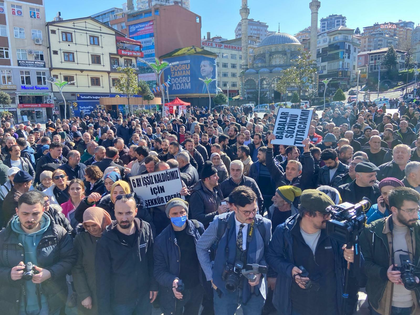 Çaykur işçileri kadro talepleri için eylem yaptı, AKP’ye seslendi