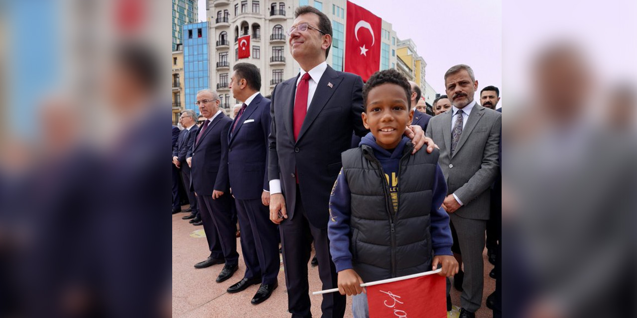 Taksim'deki 23 Nisan töreninde İmamoğlu'nun yanındaki çocuğun kimliği ortaya çıktı