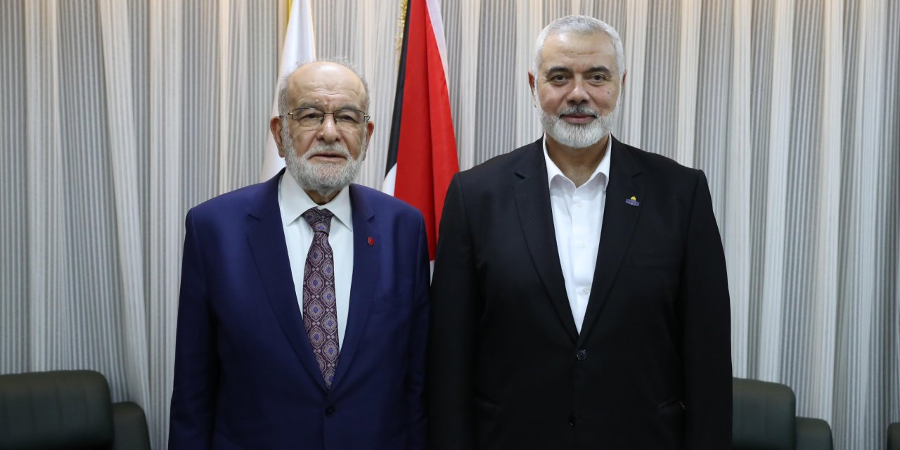 Saadet Partisi Genel Başkanı Karamollaoğlu, Hamas lideri Haniye ile görüştü